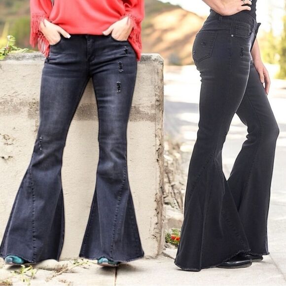 HomeFolk/L&B Plus Size Blacksmith Bell Bottom Flare Jeans NEW - Picture 2 of 16